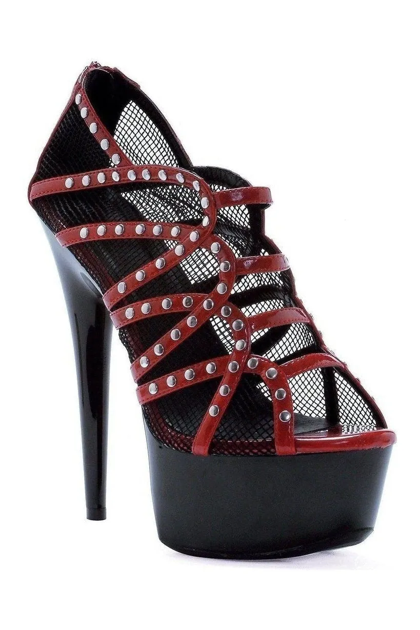 609-CASEY Platform Sandal  | Red Patent