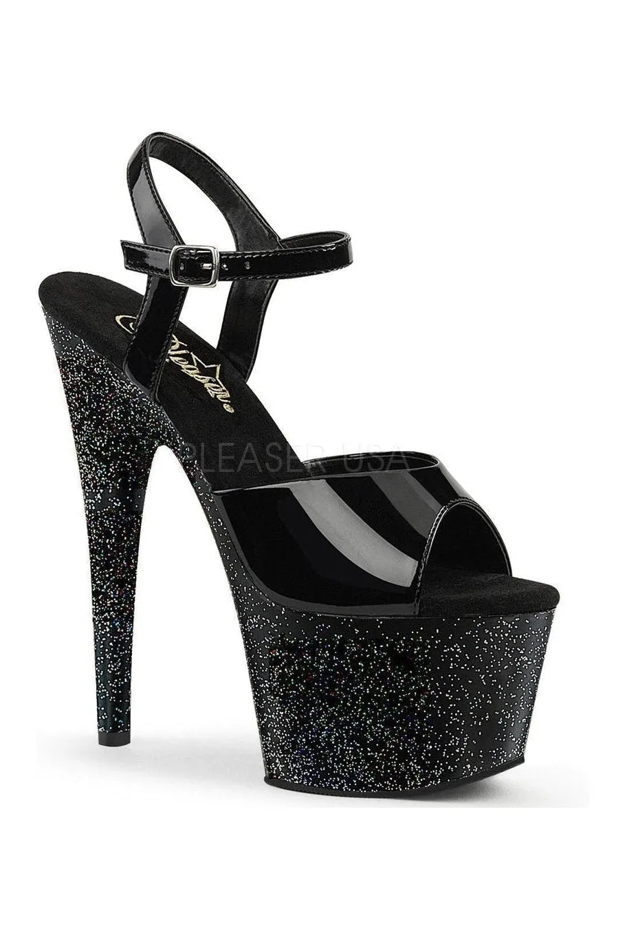 ADORE-709MG Platform Sandal  | Black Patent