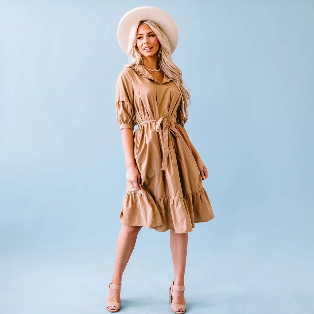 Derby Poplin Dress // Dark Honey Blonde