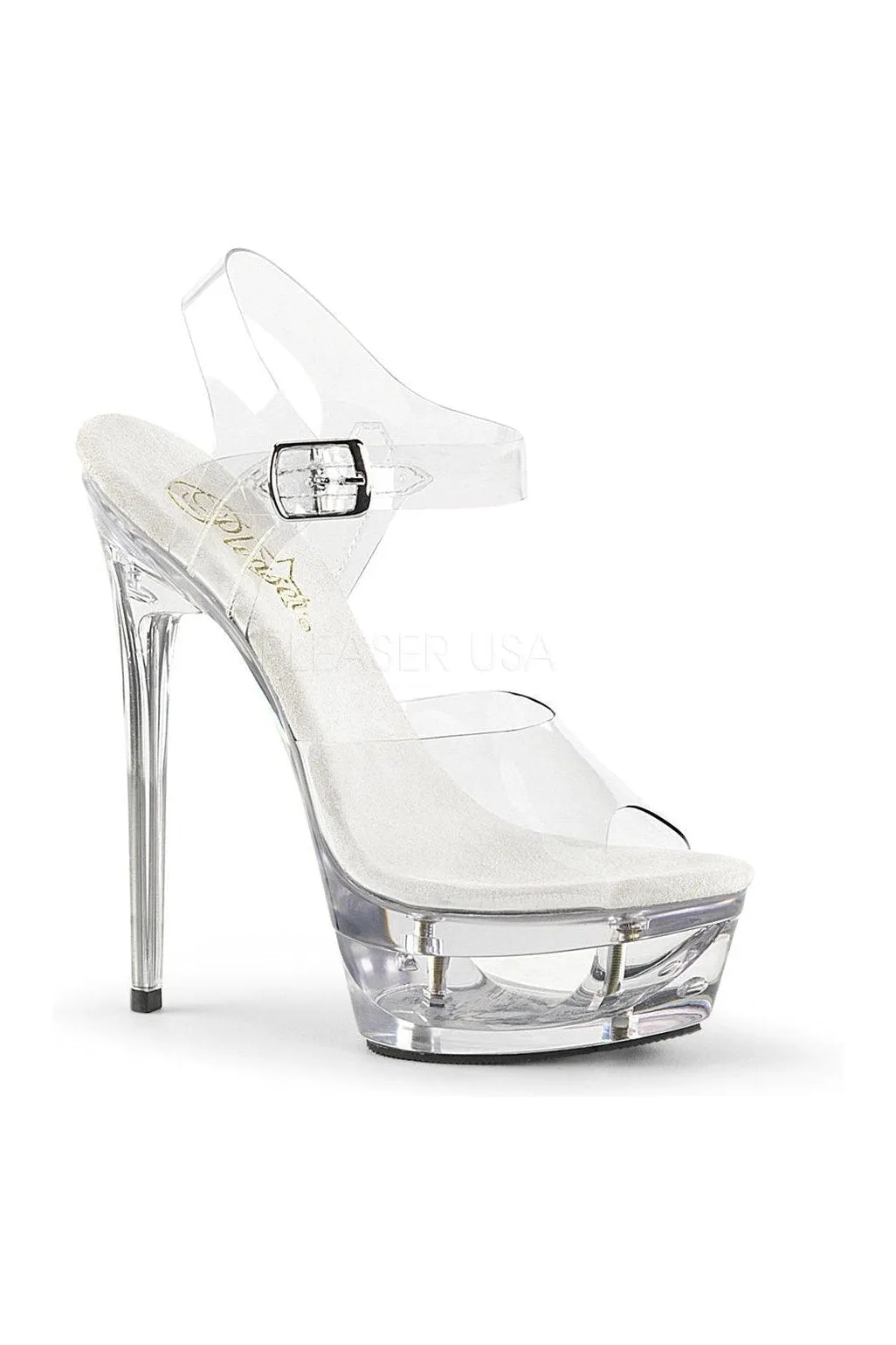 ECLIPSE-608 Platform Sandal  | Clear Vinyl