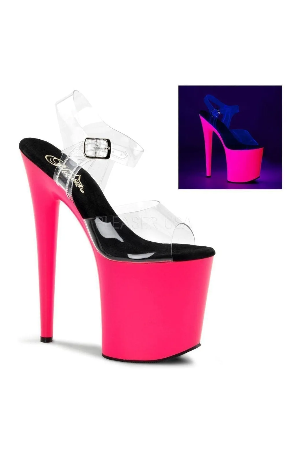 FLAMINGO-808UV Platform Sandal  | Clear Vinyl