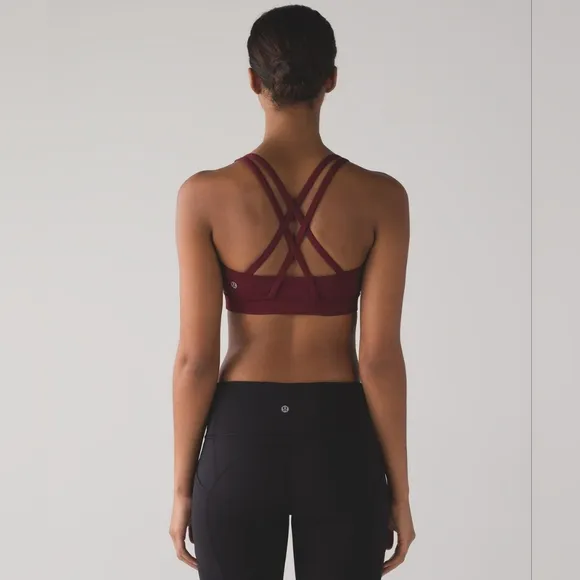 Lululemon Energy Bra (Deep Rouge) Size 4
