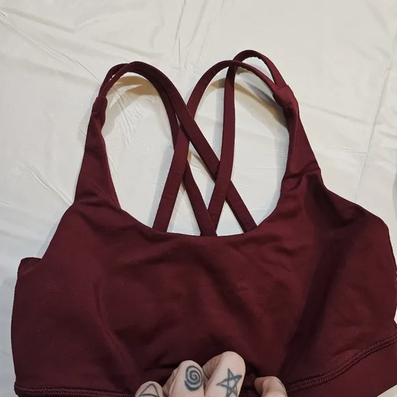 Lululemon Energy Bra (Deep Rouge) Size 4