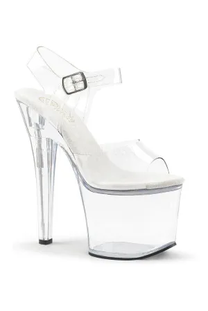 RADIANT-708 Platform Sandals | Clear Vinyl