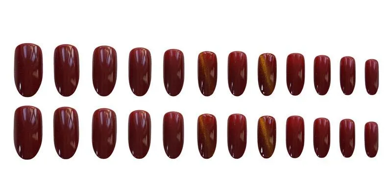 Stiletto Gel Cateye Red