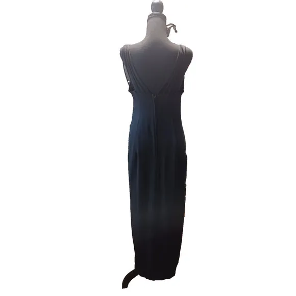VTG JUMP Women's 9/10 Black Formal Dress With Beading in front, Strappy